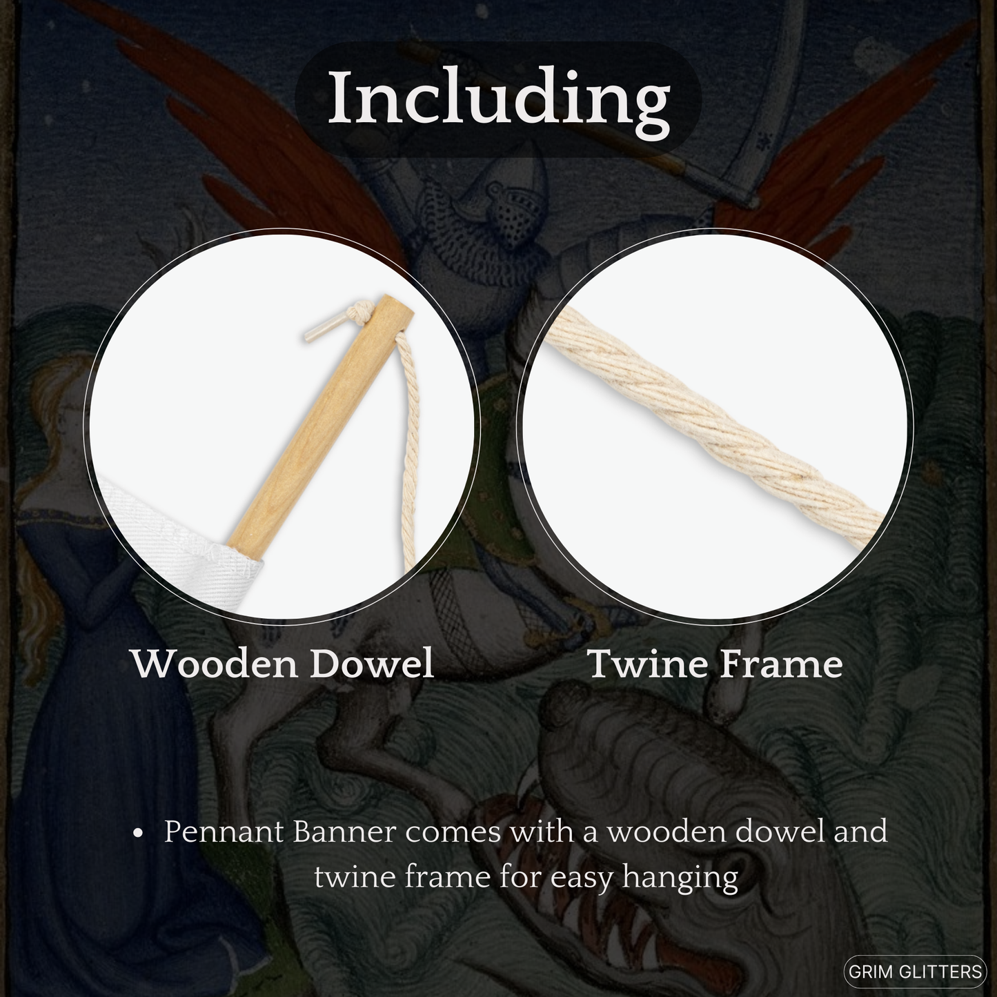 Scythe Knight Pennant Banner