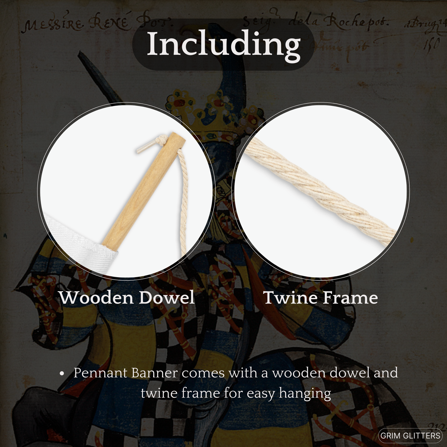 The Lord of La Prugne Pennant Banner