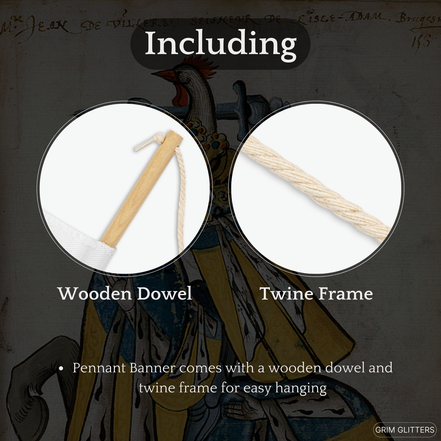 The Lord of L'Isle-Adam Pennant Banner