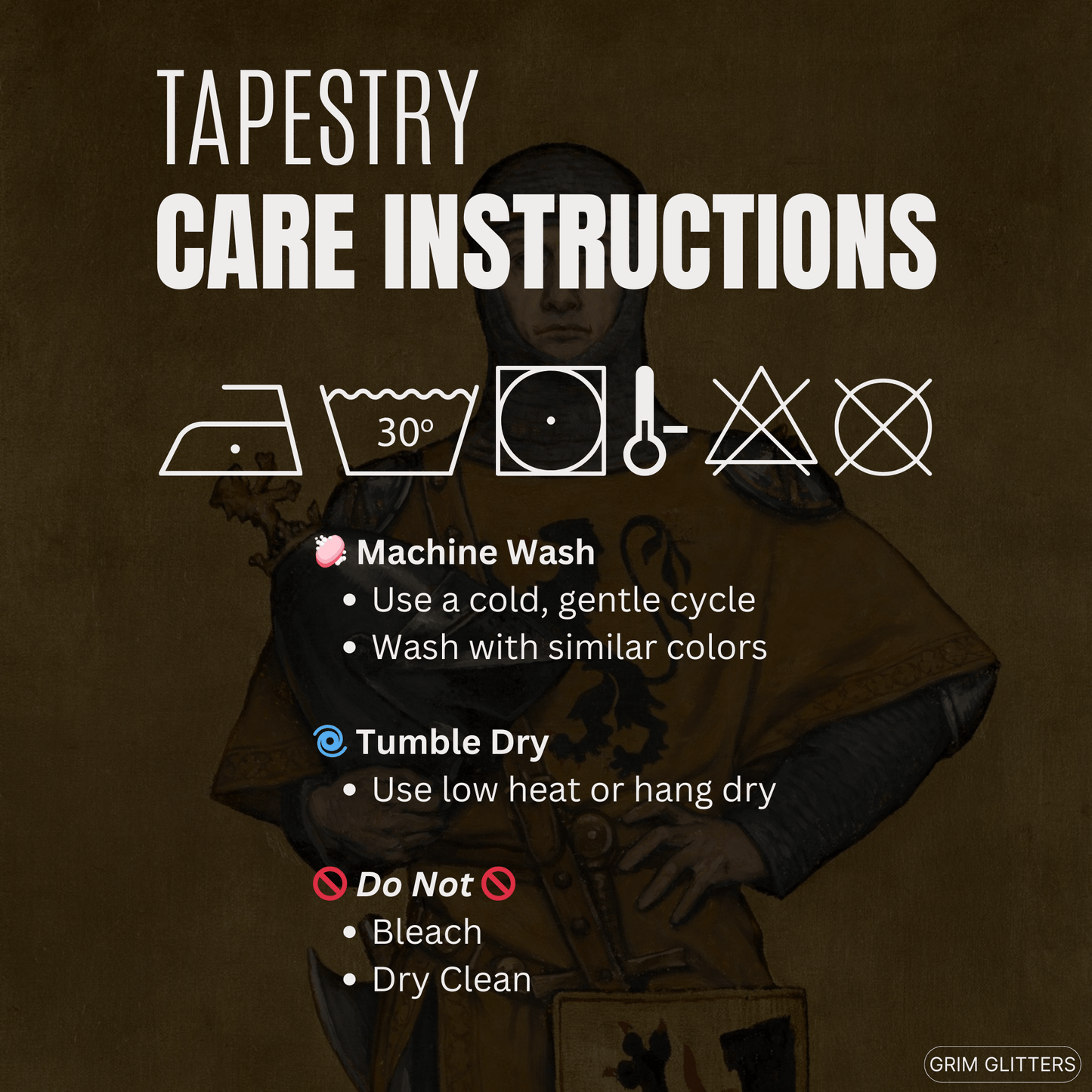 William of Jülich Tapestry - Albrecht De Vriendt - Grim GlittersHome Decor88" × 104"