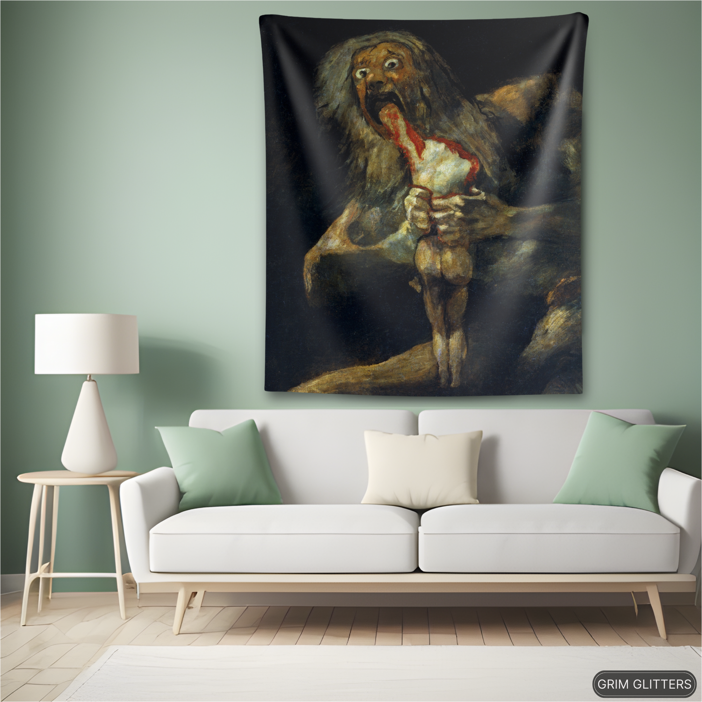 Saturn Devouring His Son Tapestry - Francisco Goya