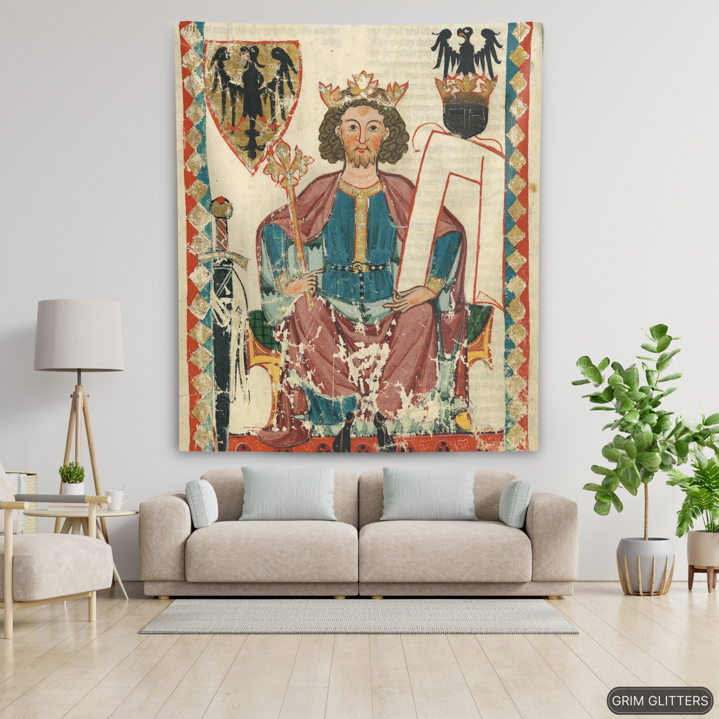 Emperor Heinrich VI Tapestry - Codex Manesse