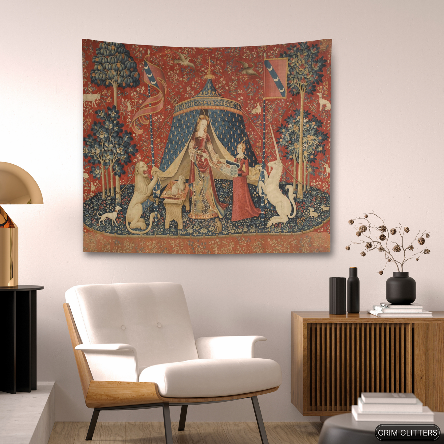 Unicorn Tapestry - The Lady and the Unicorn (Desire)