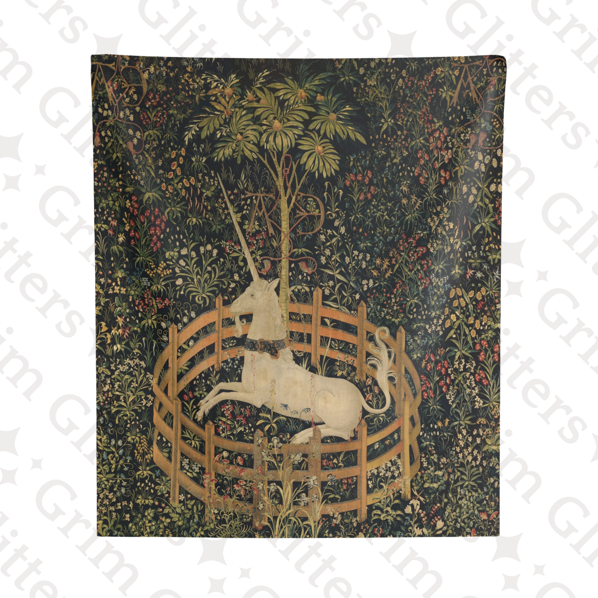 Transport yourself to a world of enchantment with the Unicorn in Captivity Tapestry. This medieval masterpiece adds mystical beauty and charm to any space.