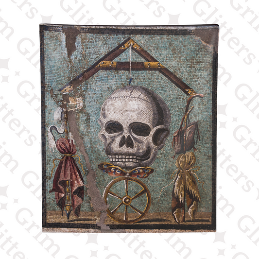 Memento Mori Mosaic Tapestry - Grim Glitters