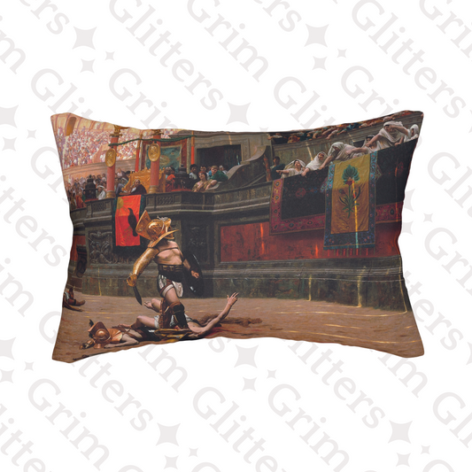 Roman Gladiator Lumbar Pillow - Pollice Verso (Thumbs Down) - Jean-Leon Gerome - Grim Glitters