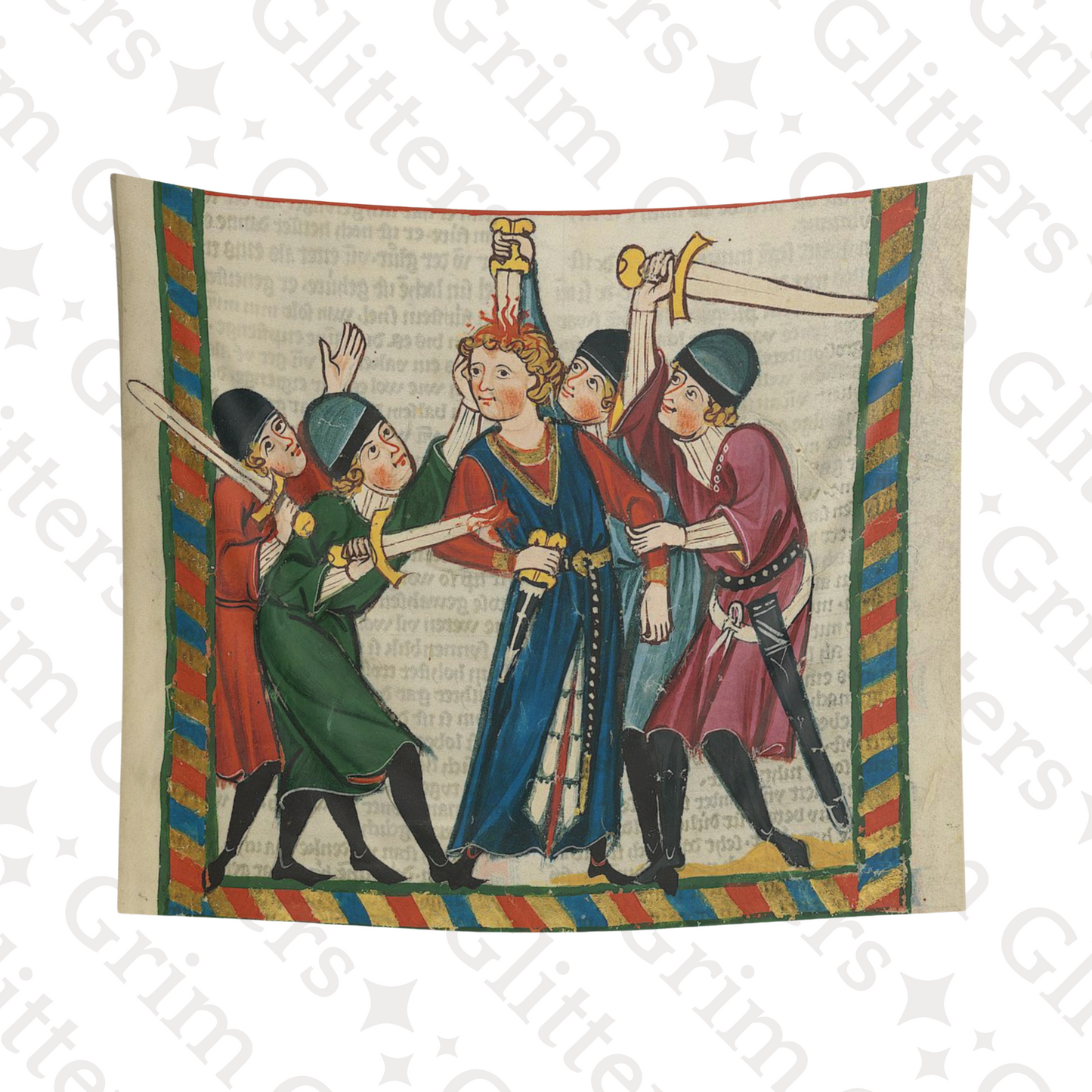 Reinmar von Brennenberg Tapestry - Codex Manesse