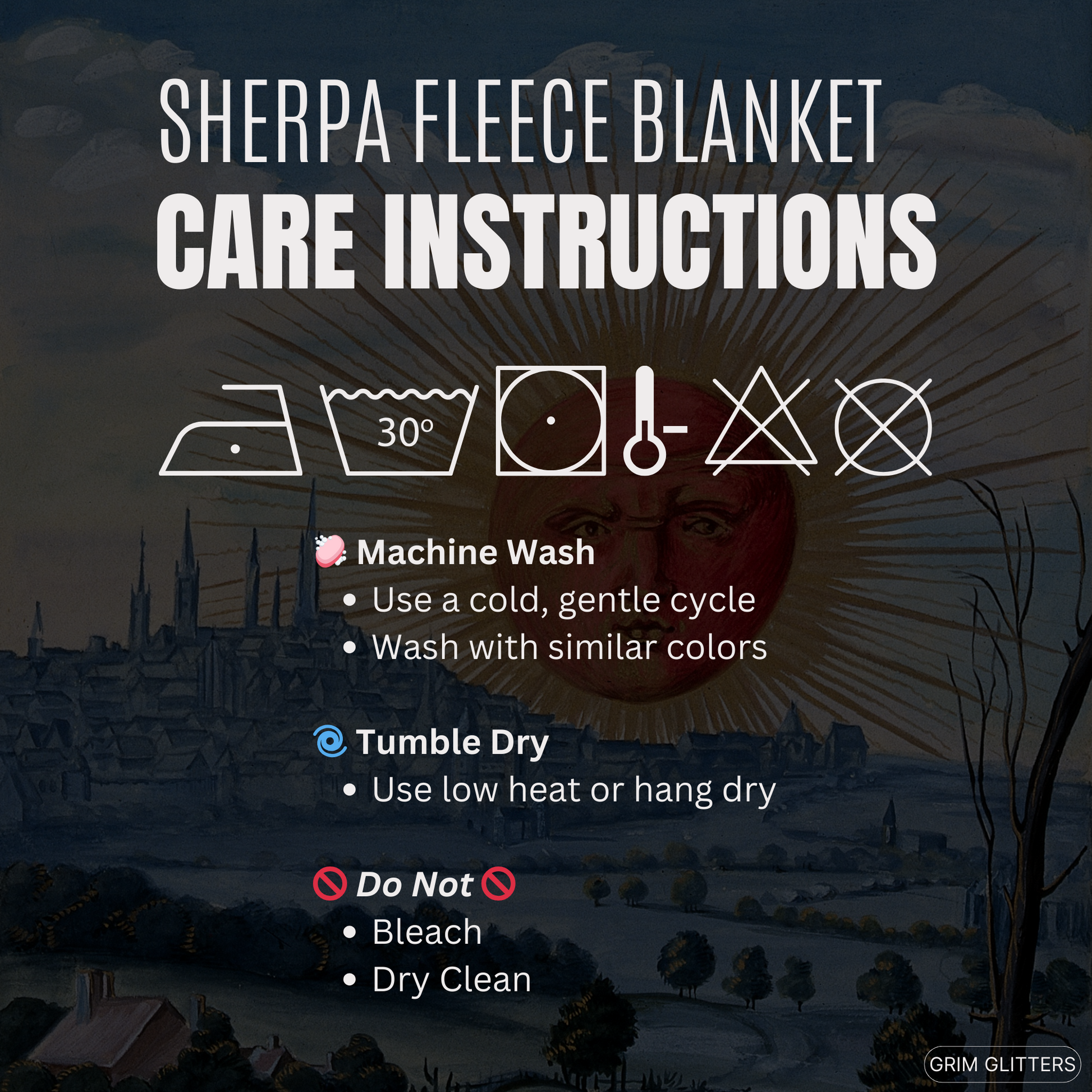 Wrap yourself in the enchantment of the Splendor Solis Sherpa Fleece Blanket from Grim Glitters. Featuring the mystical "A Red Sun Rises" design.