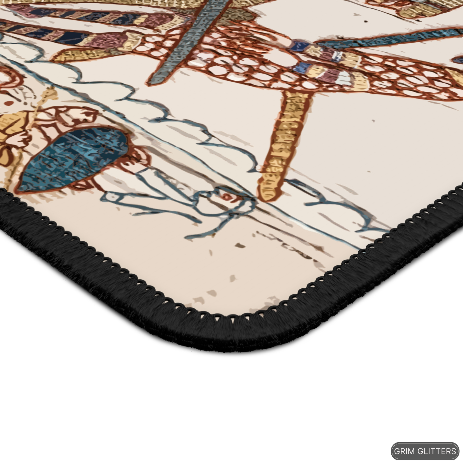 Elevate your gaming experience with the historical charm of The Death of King Harold Gaming Mouse Pad. Inspired by the iconic Bayeux Tapestry, this mouse pad captures the dramatic moment of King Harold's demise during the Battle of Hastings. Made from dur