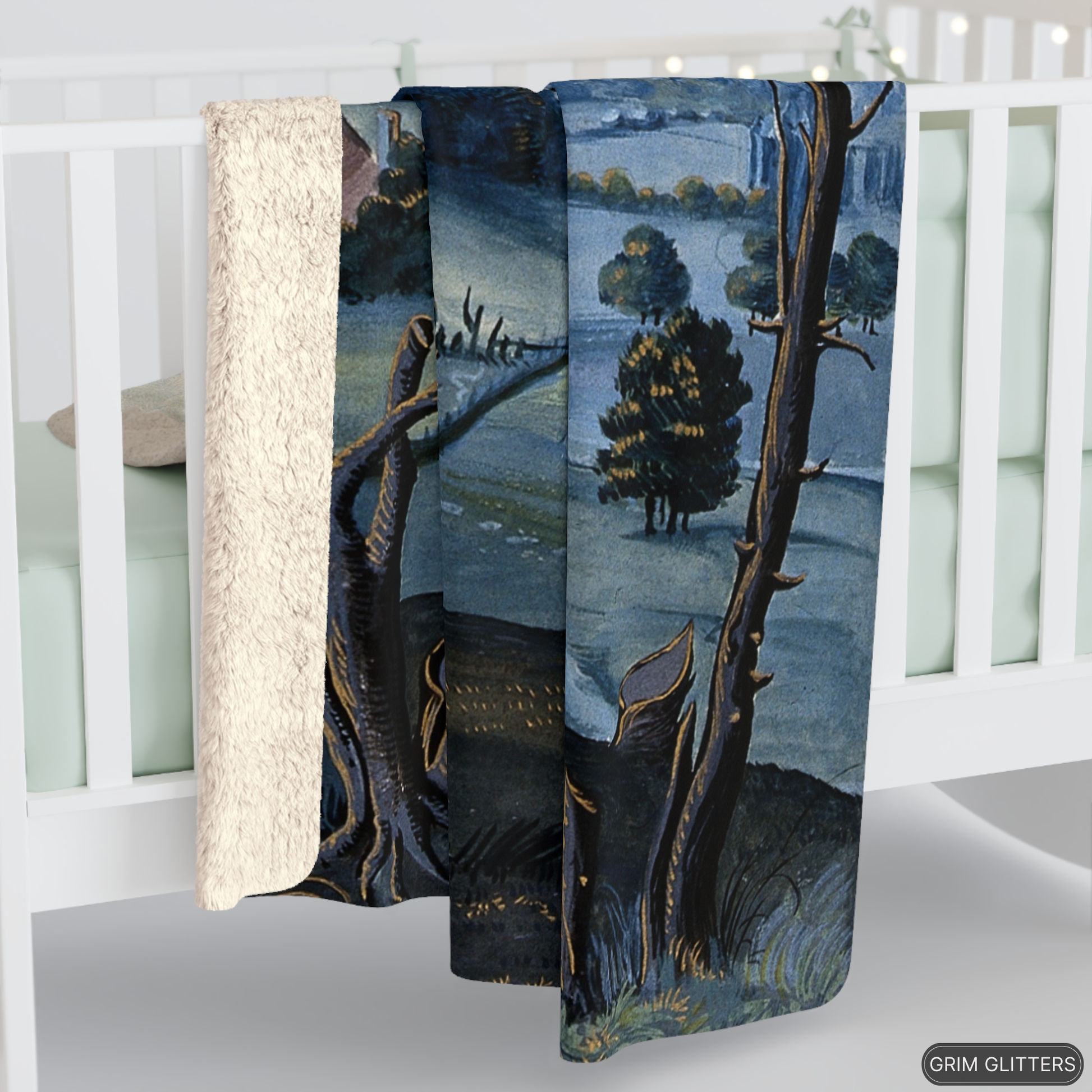 Wrap yourself in the enchantment of the Splendor Solis Sherpa Fleece Blanket from Grim Glitters. Featuring the mystical "A Red Sun Rises" design.