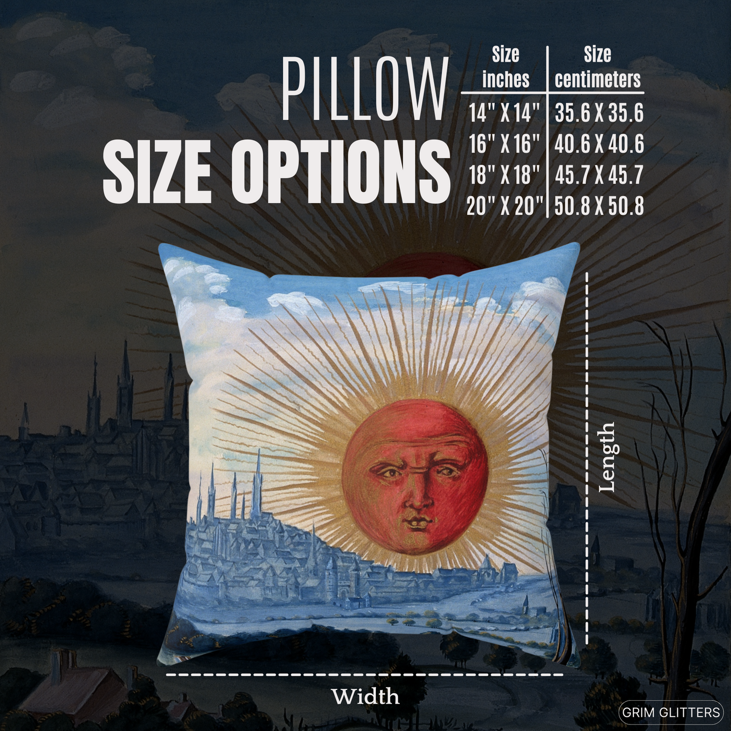 Add a touch of alchemical elegance to your decor with the Splendor Solis Square Pillow from Grim Glitters. Featuring the intricate "A Red Sun Rises" design, this pillow combines historical charm with modern comfort. Perfect for any room.