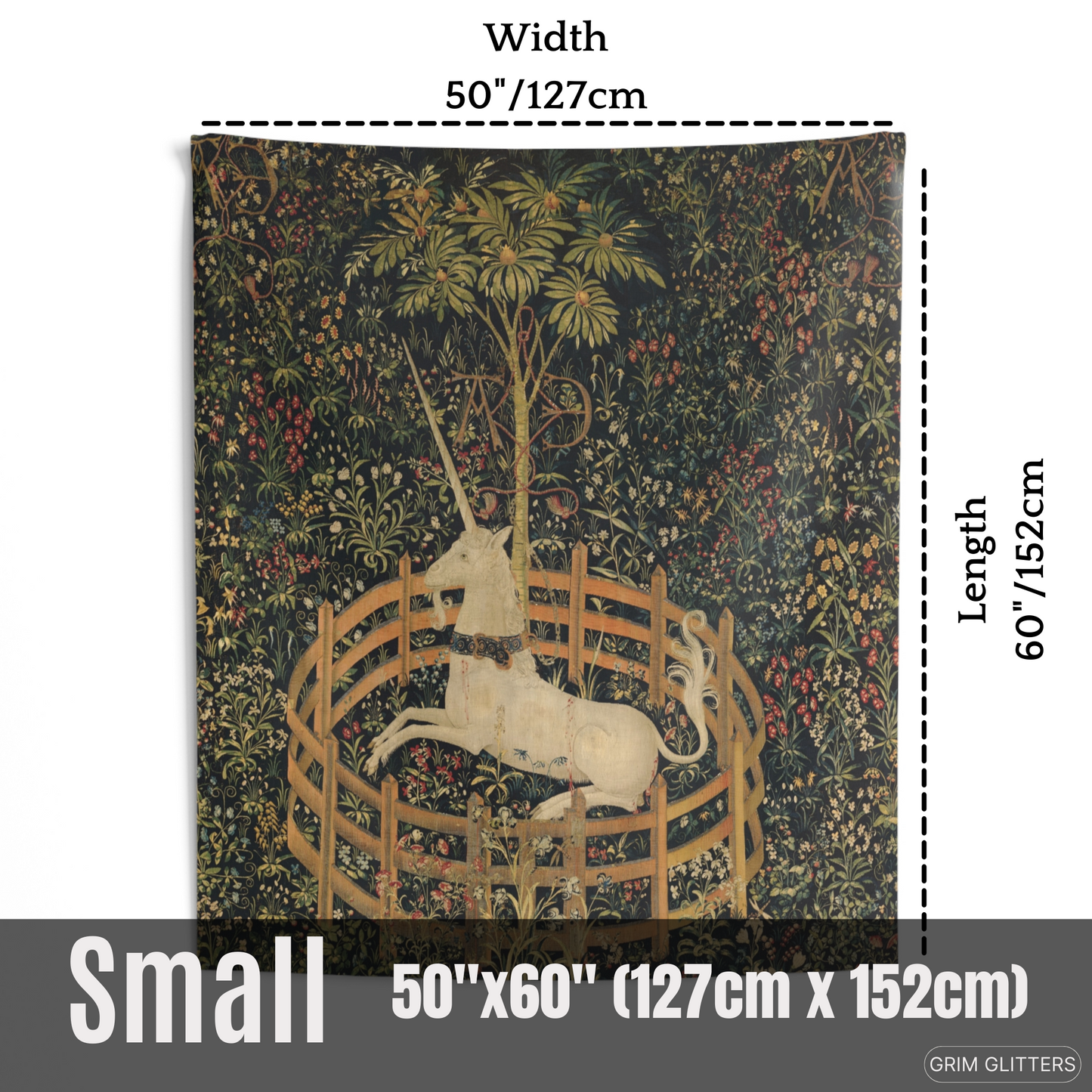 Transport yourself to a world of enchantment with the Unicorn in Captivity Tapestry. This medieval masterpiece adds mystical beauty and charm to any space.