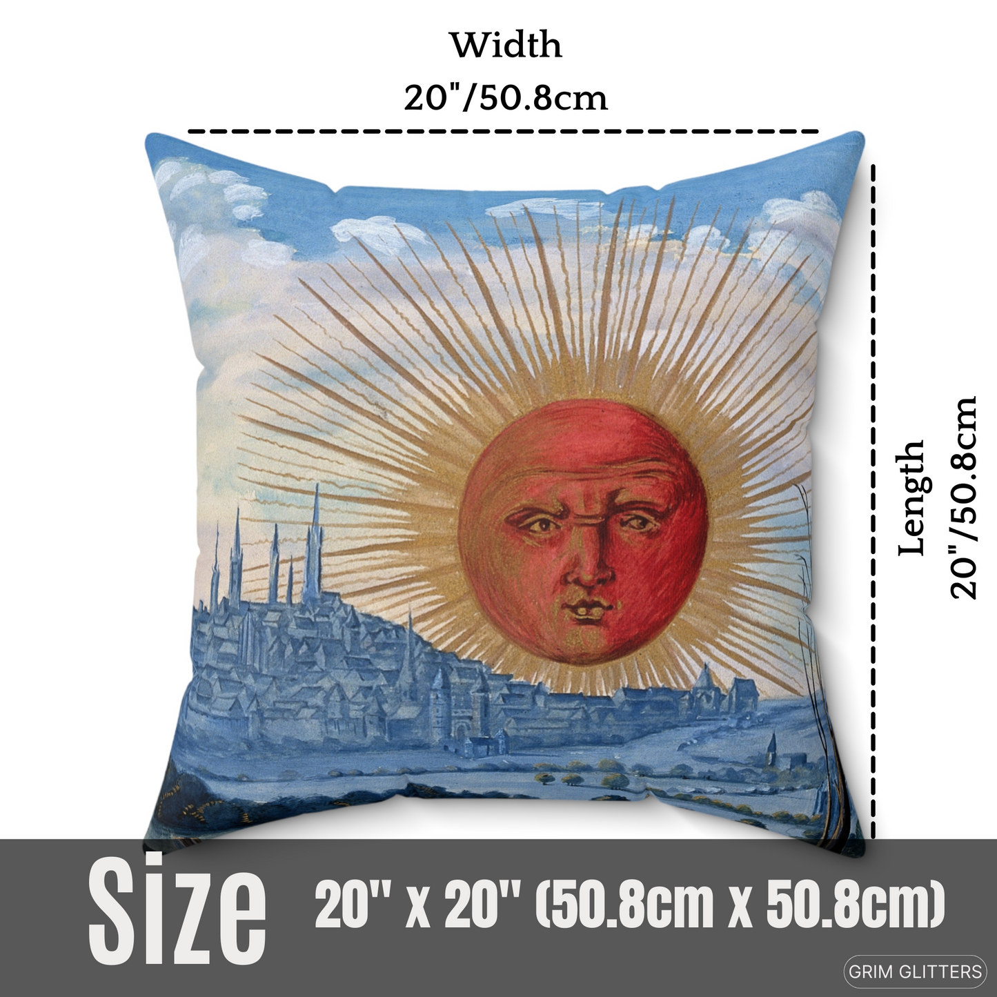 Add a touch of alchemical elegance to your decor with the Splendor Solis Square Pillow from Grim Glitters. Featuring the intricate "A Red Sun Rises" design, this pillow combines historical charm with modern comfort. Perfect for any room.