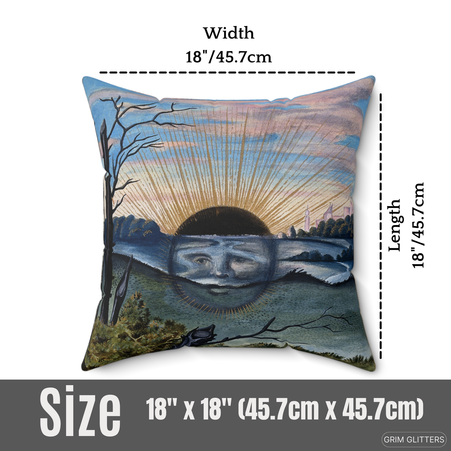 Add a touch of alchemical mystique to your decor with the Splendor Solis Square Pillow from Grim Glitters. Featuring the intricate "A Black Sun Descends" design, this eco-friendly pillow combines historical charm with modern comfort, perfect for any room.