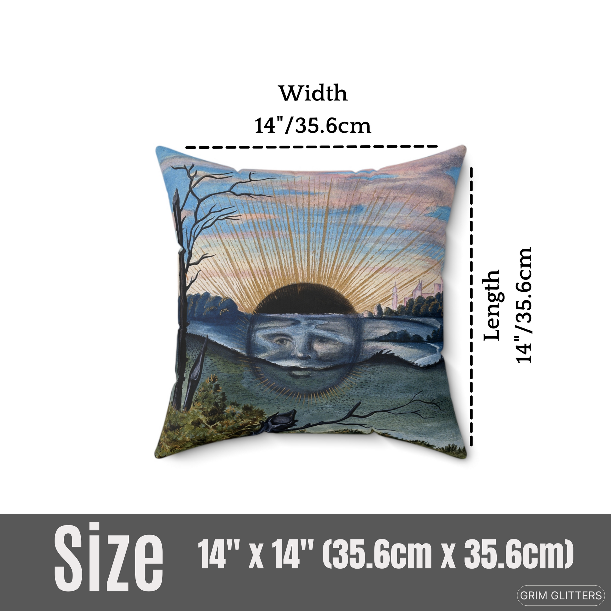 Add a touch of alchemical mystique to your decor with the Splendor Solis Square Pillow from Grim Glitters. Featuring the intricate "A Black Sun Descends" design, this eco-friendly pillow combines historical charm with modern comfort, perfect for any room.