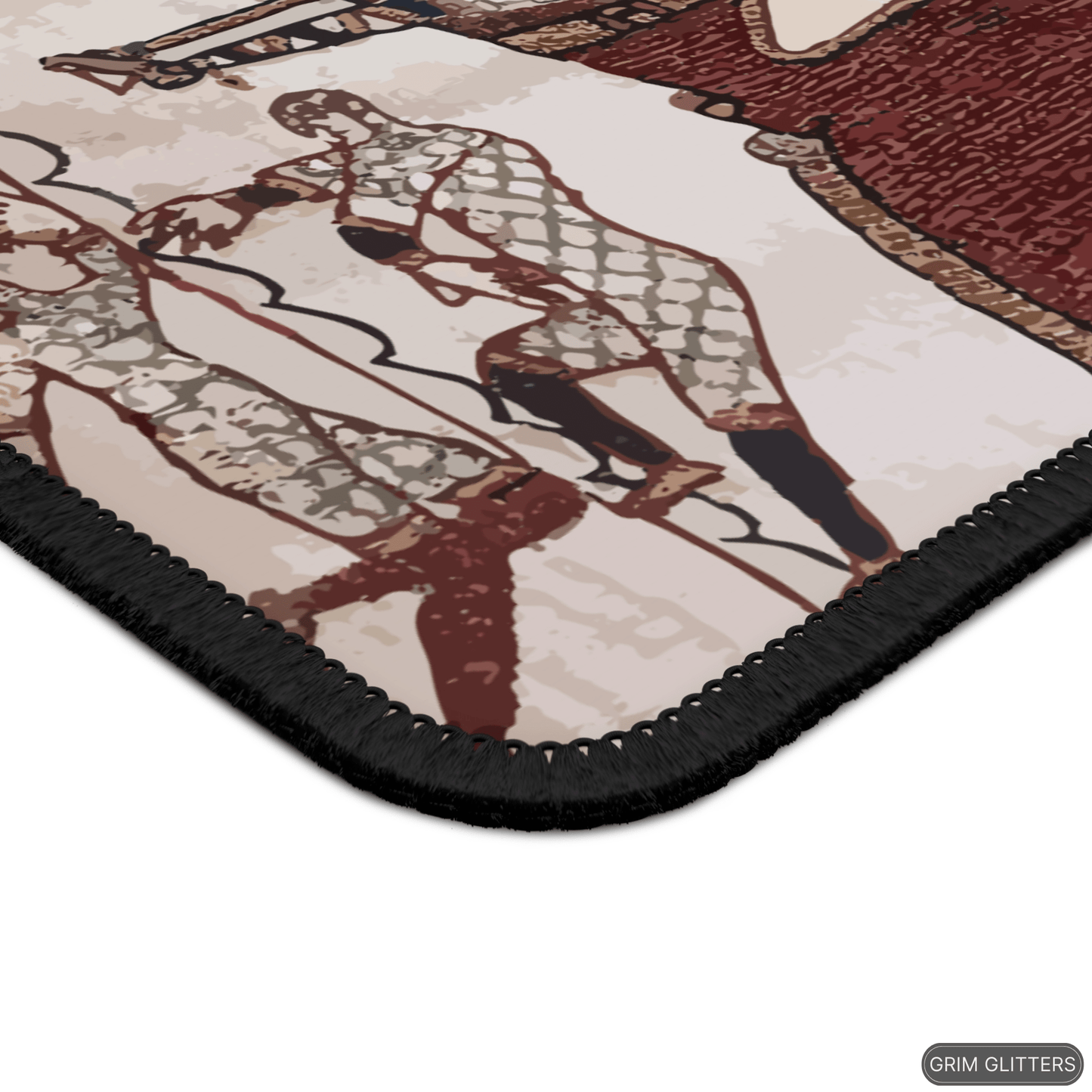 Bayeux Tapestry Gaming Mouse Pad - Norman Knights Charge Anglo - Saxon Warriors - Grim GlittersMouse PadsRectangle9" × 7"