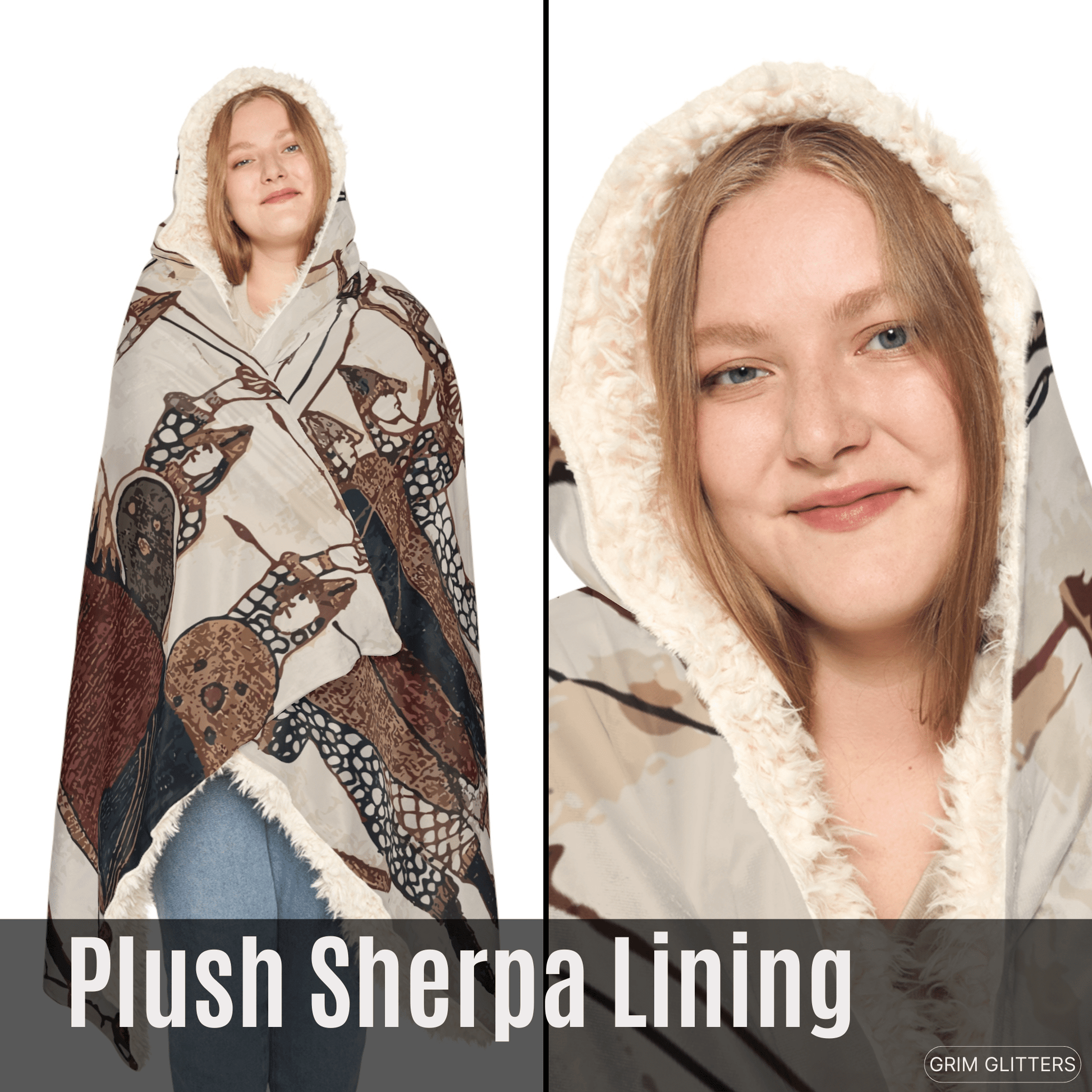 Bayeux Tapestry Snuggle Cloak - Norman Knights Charge Anglo - Saxon Warriors - Grim GlittersSnuggle Cloak80" × 55"Sherpa