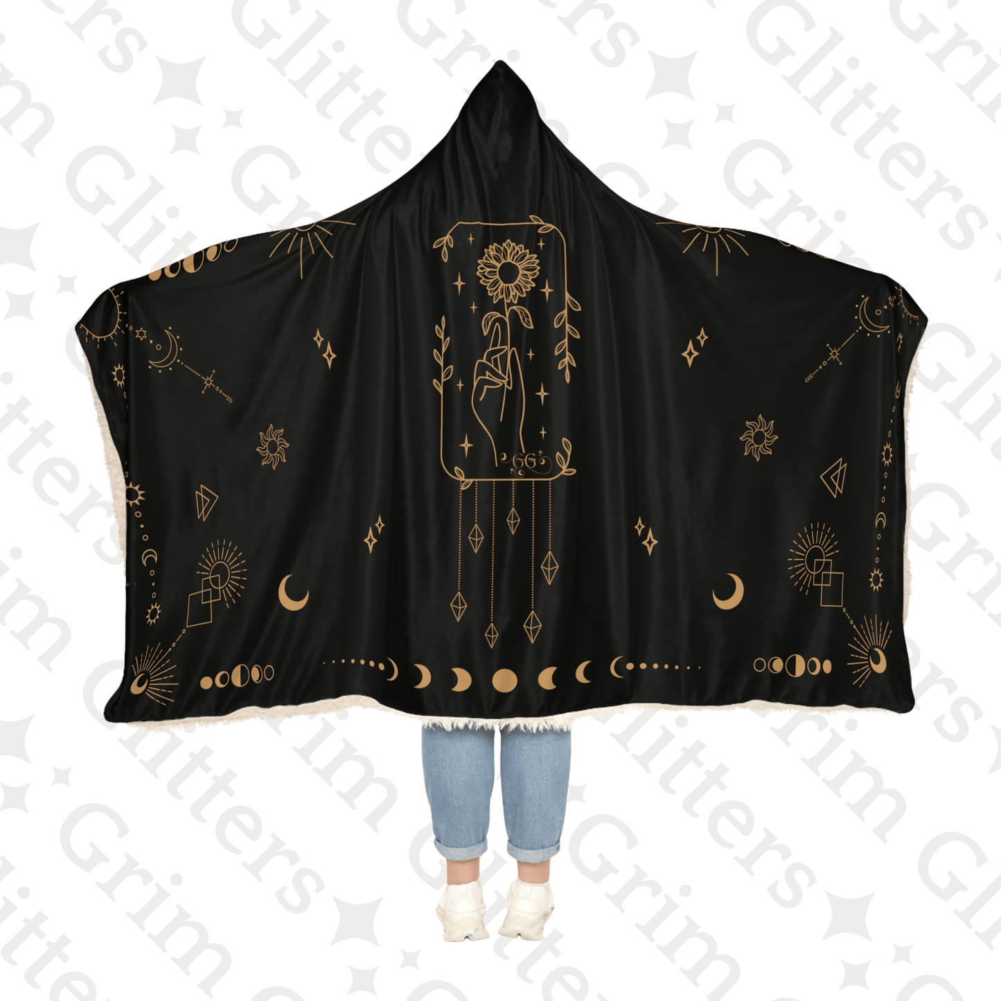 Celestial Wisdom Snuggle Cloak - Grim GlittersSnuggle Cloak80" × 55"Microfiber Fleece