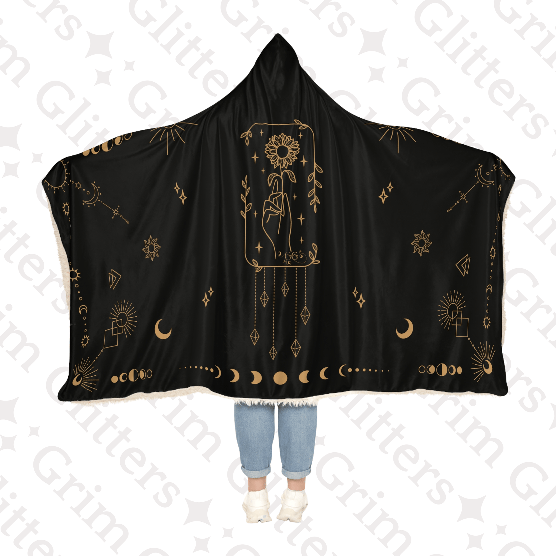 Celestial Wisdom Snuggle Cloak - Grim GlittersSnuggle Cloak80" × 55"Microfiber Fleece