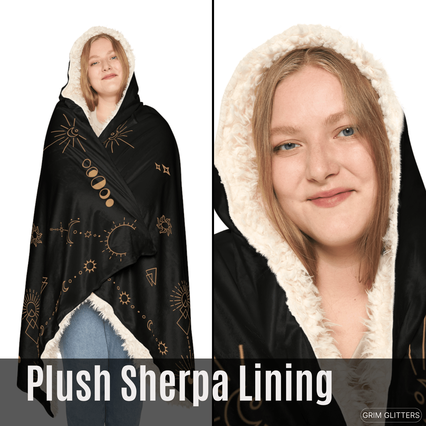 Celestial Wisdom Snuggle Cloak - Grim GlittersSnuggle Cloak80" × 55"Sherpa