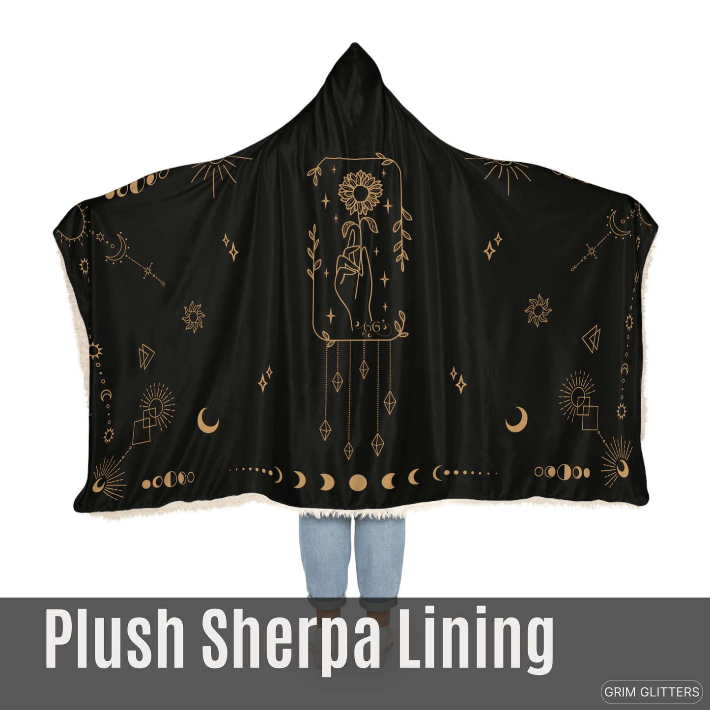 Celestial Wisdom Snuggle Cloak - Grim GlittersSnuggle Cloak80" × 55"Sherpa