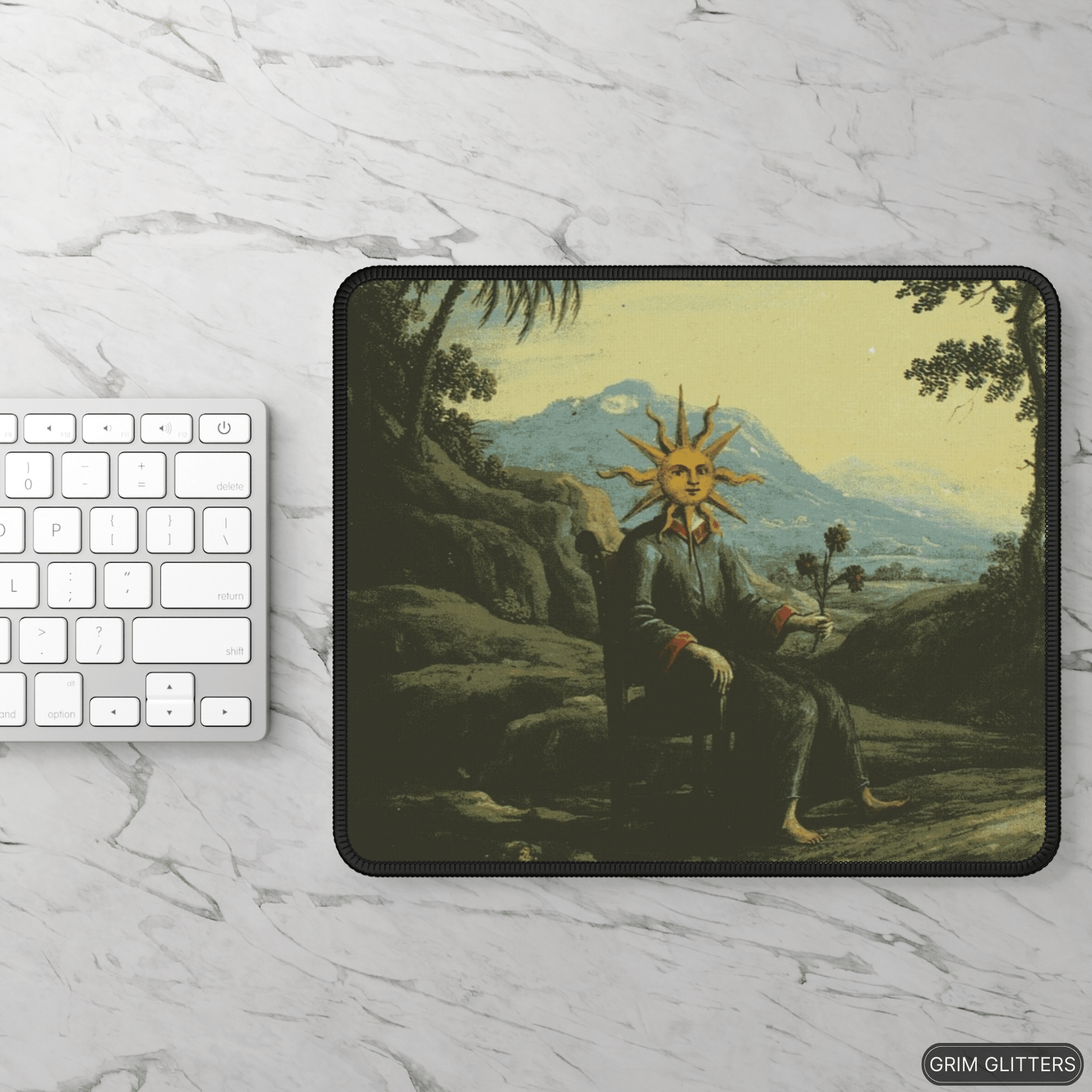 Clavis Artis Gaming Mouse Pad - Alchemist achieves Illumination - Grim GlittersMouse PadsRectangle9" × 7"