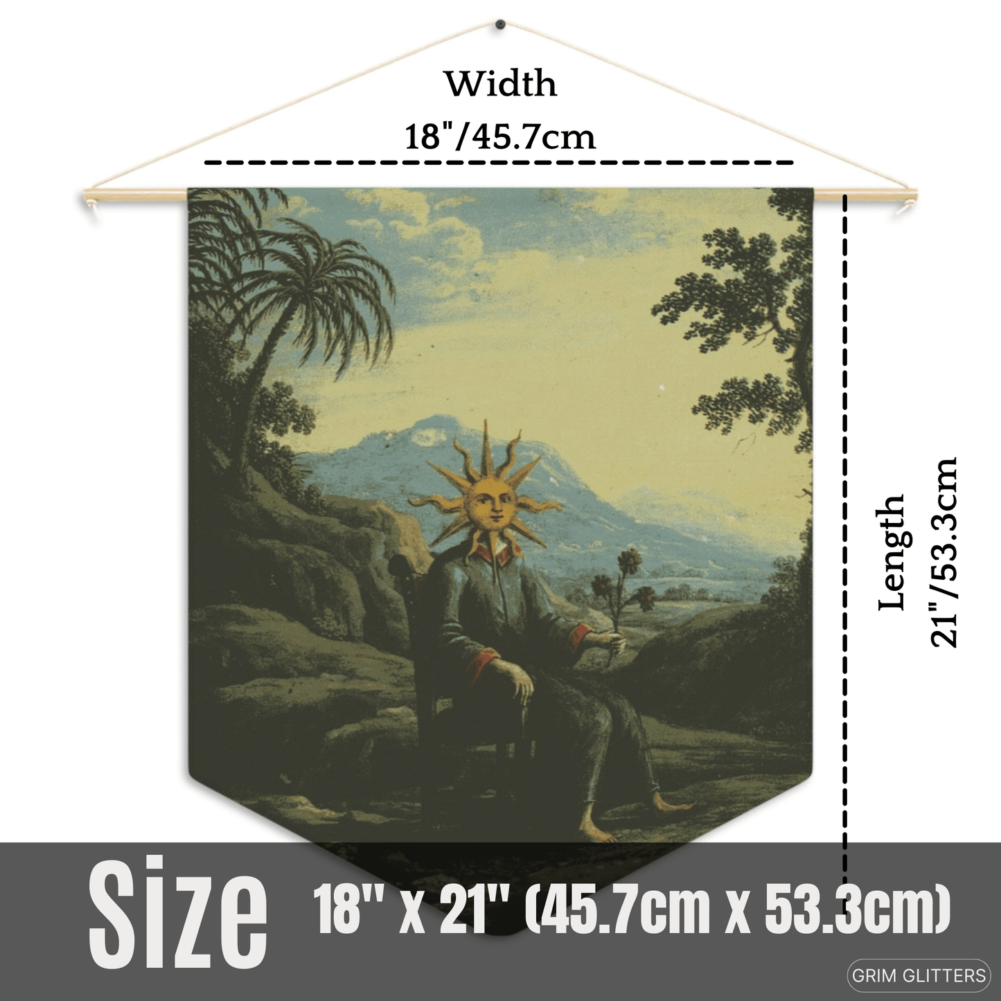 Clavis Artis Pennant Banner - Alchemist achieves Illumination - Grim GlittersPennant Banners18" × 21"