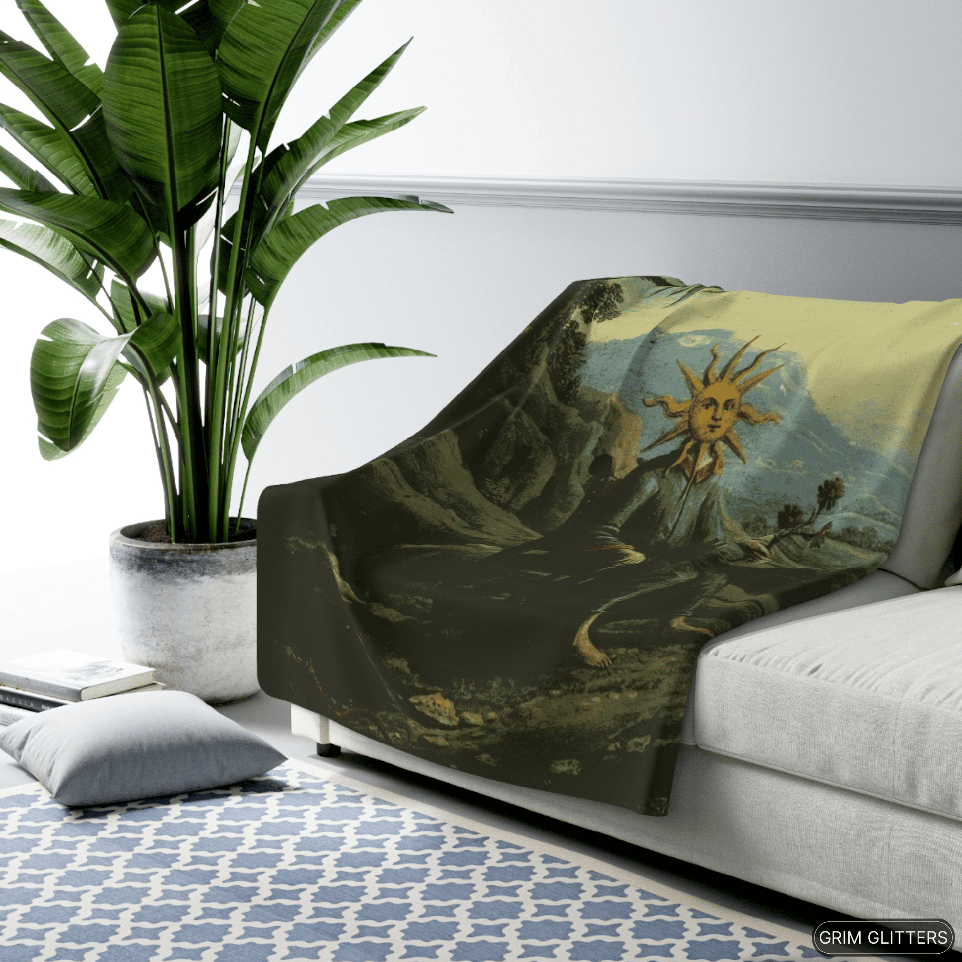 Clavis Artis Sherpa Fleece Blanket - Alchemist achieves Illumination - Grim GlittersHome Decor60" × 80"