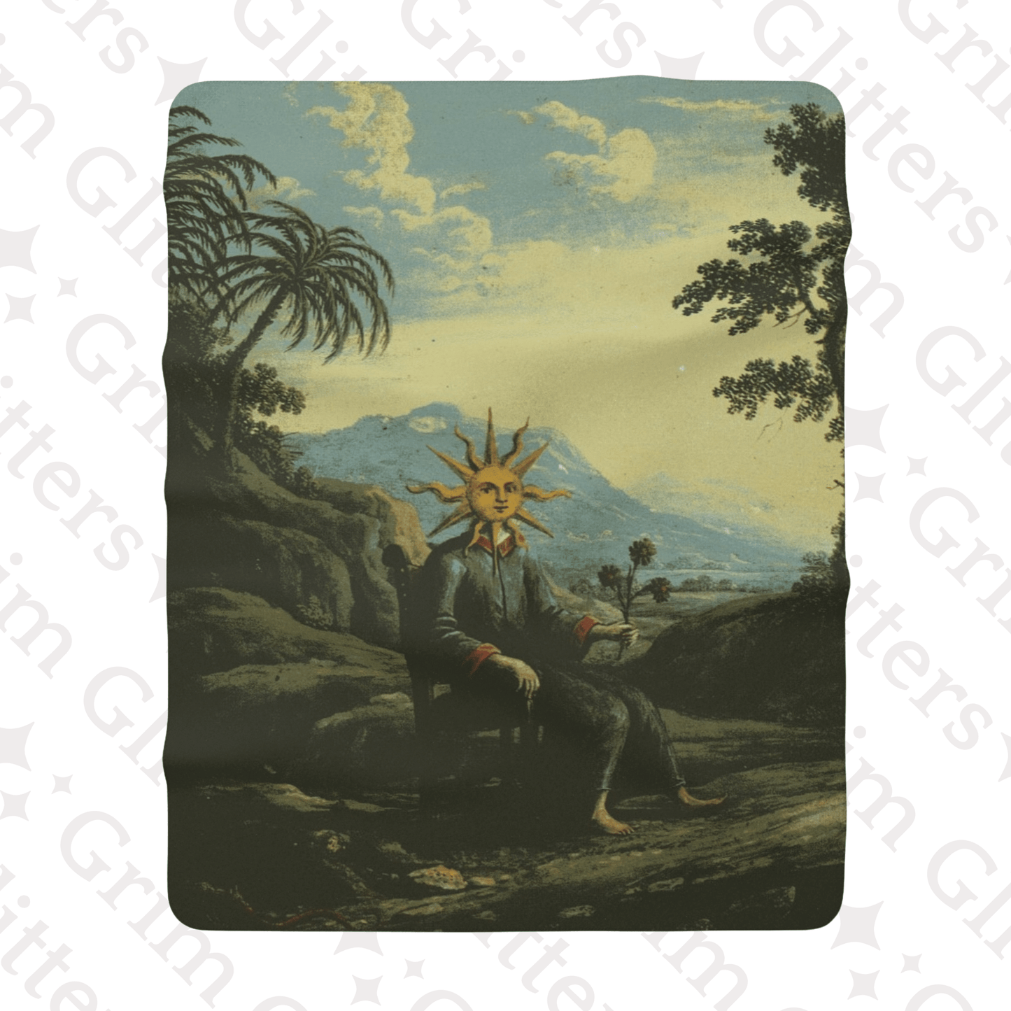 Clavis Artis Sherpa Fleece Blanket - Alchemist achieves Illumination - Grim GlittersHome Decor50" × 60"