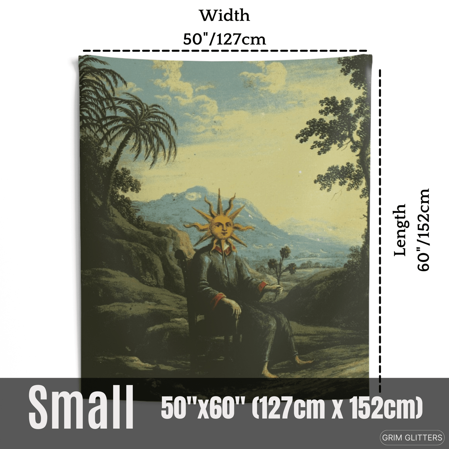 Clavis Artis Tapestry - Alchemist achieves Illumination - Grim GlittersHome Decor50" × 60"