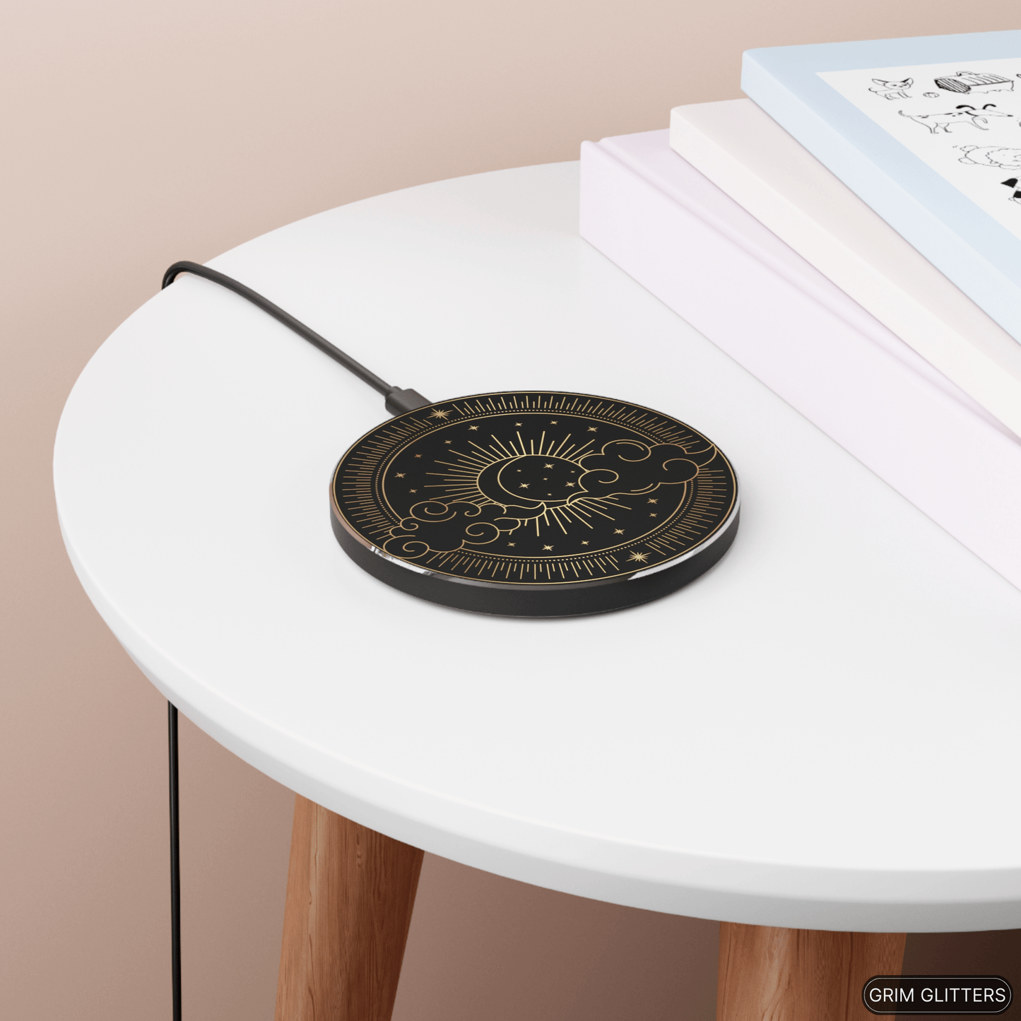 Enchanting Sun and Moon Wireless Charger - Grim GlittersWireless ChargersRoundOne size