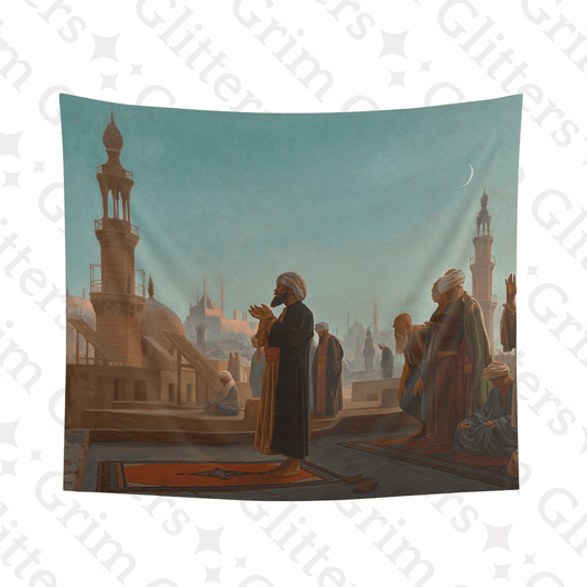 Evening Prayer in Cairo Tapestry - Jean - Leon Gerome - Grim GlittersTapestries60" × 50"