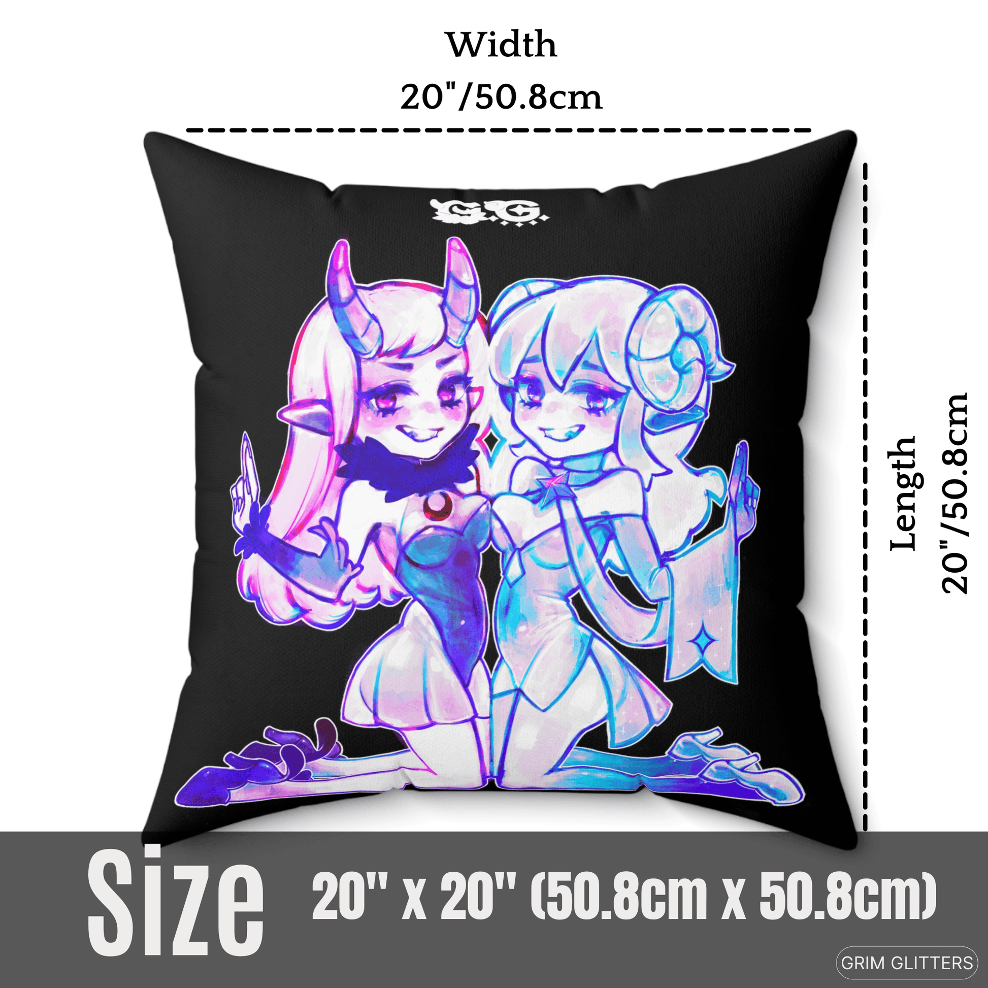 Grim and Glitta Square Pillow - Grim GlittersPillows20" × 20"